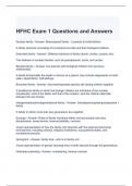 HFHC Exam 1 Questions and Answers &lpar;Graded A&rpar;