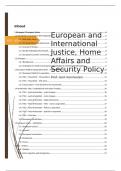 Samenvatting European and International Justice, Home Affairs and Security Policy 