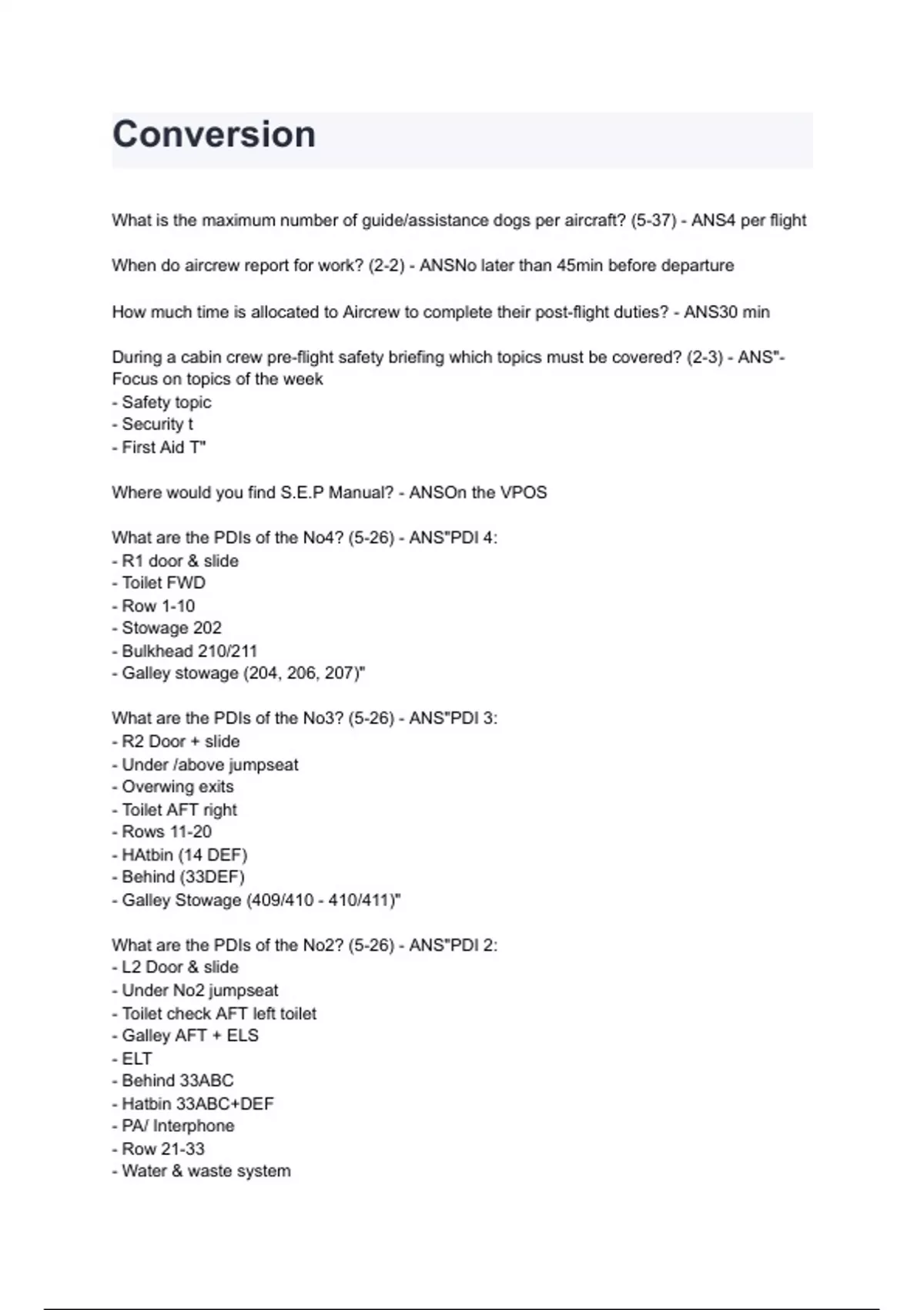 Conversion REVISED AND UPDATED FOR 2026/2027 ACTUAL EXAM COMPLETE ...