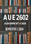 AUE2602 Assignment 6 2024