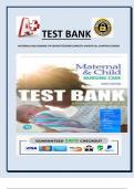 MATERNAL CHILD NURSING 6TH EDITION TESTBANK COMPLETE UPDATED ALL CHAPTERS COVERED