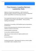 Pme Answers &lpar;Leading Marines&rpar; Leadership Tools Questions And Answers Latest Update