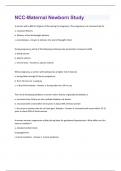 NCC-Maternal Newborn Study Latest Questions With Passed Solutions&excl;&excl;