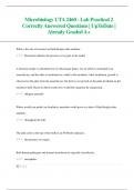 Microbiology UTA 2460 - Lab Practical 2 Correctly Answered Questions&vert; UpToDate &vert;  Already Graded A&plus;