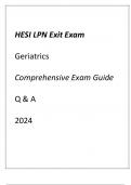 HESI LPN Exit Exam (NCLEX Prep) Geriatrics Comprehensive Exam Guide 70+ Qns & Ans 2024