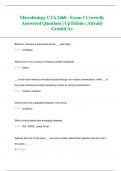 Microbiology UTA 2460 - Exam 1 Correctly  Answered Questions&vert; UpToDate &vert; Already  Graded A&plus;