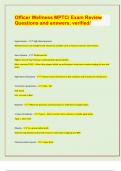Officer Wellness MPTC&sol; Exam Review  Questions and answers&comma; verified&sol;&lbrack;LATEST EXAM UPDATES&rsqb;