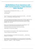 EEOB Midterm Exam Questions with 100&percnt; Correct Answers &vert; Latest Version 2024 &vert; Verified
