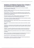 Hardware and Software Support Test 1 Chapter 1 & 2 Questions With Complete Solution&period;