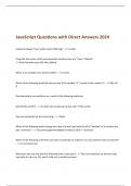 JavaScript Questions with Direct Answers 2024