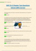 EMT Ch 3 Chapter Test Questions Solved 100&percnt; Correct