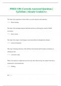 PHED 1301 Correctly Answered Questions&vert;  UpToDate &vert; Already Graded A&plus; 