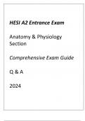 HESI A2 Entrance Exam Anatomy & Physiology Section Comprehensive Exam Guide 60+ Qns & Ans