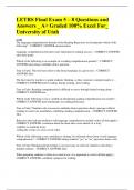 LETRS Final Exam 5 – 8 Questions and Answers _ A+ Graded 100% Excel For_ University of Utah