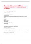 Nurse Practitioner exam 2024 A+ STUDENT EXAM WITH 100% CORRECT ANSWERS 