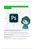 Adobe Photoshop Certification Exam Vocabulary Questions with correct Answers