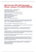 NSC First Aid&comma; CPR&comma; AED Information Review - Lessons 1-5 &vert; LATEST EDITION