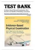Test Bank For Evidence-Based Physical Examination Best Practices for Health & Well-Being Assessment 1st Edition By Kate Sustersic Gawlik&comma; Bernadette Mazurek Melnyk&comma; Alice M&period; Teall 9780826164537 Chapter 1-29 Complete Guide &period;