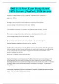 ENT 2113 Final Exam Study Guide &vert; 100&percnt; Correct &vert; Verified &vert; 2024 Version