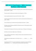 ENT 2113 Final Exam &vert; 100&percnt; Correct &vert; Verified &vert; 2024 Version
