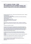 MFT CLINICAL EXAM - DSM DIFFERENTIALS W-CORRECTIONS |100 QUESTIONS| WITH SOLVED ANSWERS!!
