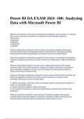 Power BI DA EXAM 2024 -100: Analyzing Data with Microsoft Power BI.