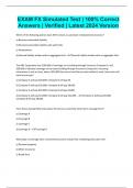 EXAM FX Simulated Test &vert; 100&percnt; Correct Answers &vert; Verified &vert; Latest 2024 Version