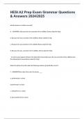 HESI A2 Prep Exam Grammar Questions & Answers 2024/2025