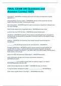 FINAL EXAM 306 Questions and Answers Correct 100&percnt; 