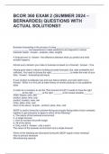 BCOR 360 EXAM 2 &lpar;SUMMER 2024 &ndash; BERNARDES&rpar; QUESTIONS WITH ACTUAL SOLUTIONS&excl;&excl;