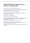 WGU D001 Module 2 Questions and Answers  Accurate 100&percnt; 