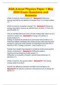 AQA A-level Physics Paper 1 May 2024 Exam Questions and Answers
