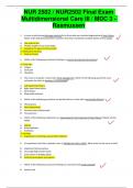 NUR 2502 &sol; NUR2502 Final Exam Multidimensional Care III &sol; MDC 3 - Rasmussen