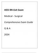 HESI RN Exit Exam (NCLEX Prep) Medical-Surgical Comprehensive Exam Guide 50+ Qns & Ans 2024