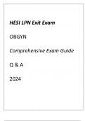 HESI LPN Exit Exam (NCLEX Prep) OBGYN Comprehensive Exam Guide 70+ Qns & Ans 2024.
