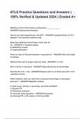 ATLS Practice Questions and Answers &lowbar; 100&percnt; Verified & Updated 2024 