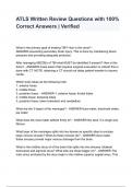 ATLS Written Review Questions with 100&percnt; Correct Answers