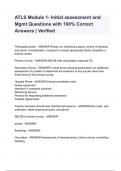 ATLS Module 1- Initial assessment and Mgmt Questions with 100&percnt; Correct Answers