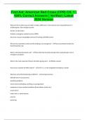 First Aid&colon; American Red Cross &lpar;CPR&rpar; CH&period; 1 &vert; 100&percnt; Correct Answers &vert; Verified &vert; Latest 2024 Version