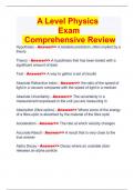A Level Physics  Exam  Comprehensive Review