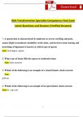 ISSA Transformation Specialist Final Exam Expected Questions and Answers (2024 / 2025) (Verified Answers)
