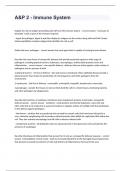 A&P 2 - Immune System Chamberlain College Nursing  Question and answers rated A&plus; 