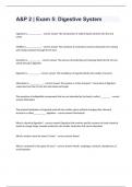 A&P 2 Exam 5 Digestive System Chamberlain College Nursing  Question and answers 100&percnt; correct 