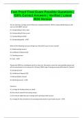 Fool Proof Final Exam Possible Questions &vert; 100&percnt; Correct Answers &vert; Verified &vert; Latest 2024 Version