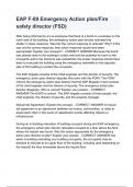 EAP F-89 Emergency Action plan&lowbar;Fire safety director &lpar;FSD&rpar;