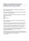 HESI pt review Mary Richards test questions with correct answers