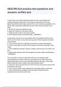 HESI RN Exit practice test questions and answers verified quiz&period;
