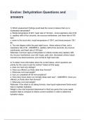 Evolve&lowbar; Dehydration Questions and answers