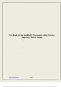 Test Bank for Nursing Health Assessment A Best Practice Approach&comma; Sharon Jensen&period;