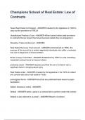 Champions School of Real Estate&lowbar; Law of Contracts